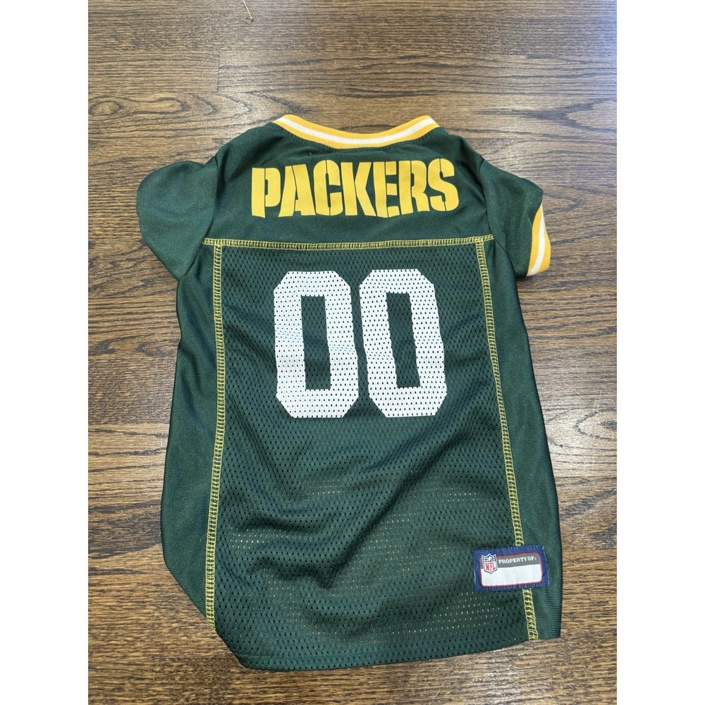 Pets First NFL Green Bay Packers Screen Printed‎ Mesh Dog Jersey - Green